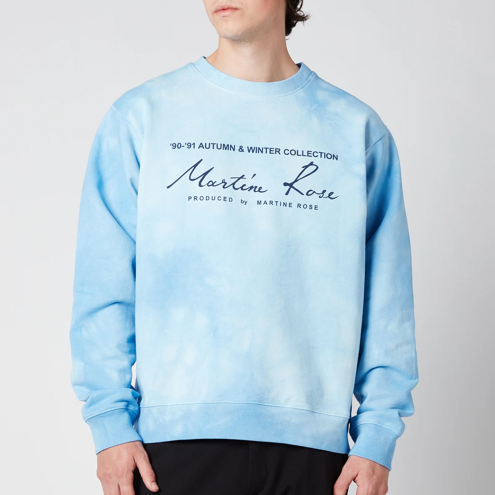 Martine Rose Men's Classic Crewneck Sweatshirt - Light Blue Image 1