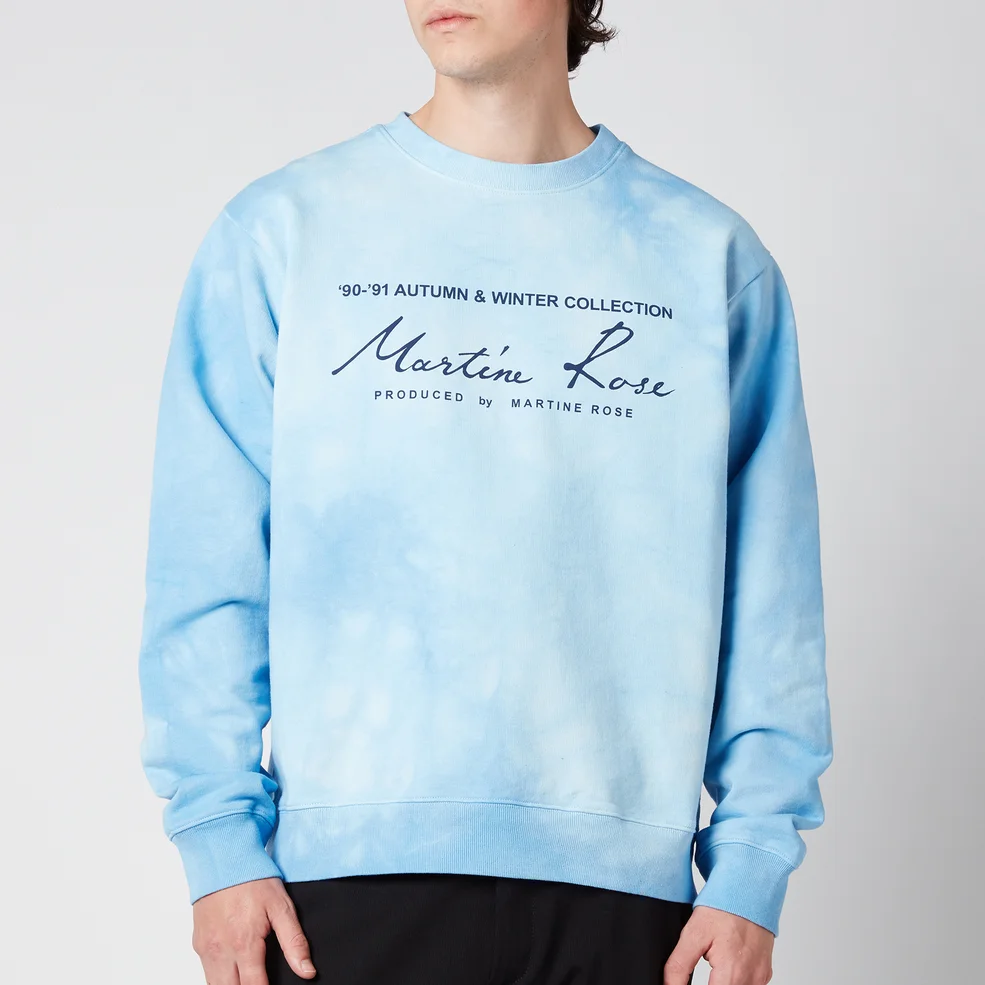 Martine Rose Men's Classic Crewneck Sweatshirt - Light Blue Image 1