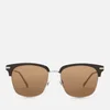 Gucci Men's Metal Sunglasses - Black/Silver/Brown - Image 1
