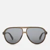 Gucci Men's Aviator Sunglasses - Grey - Image 1