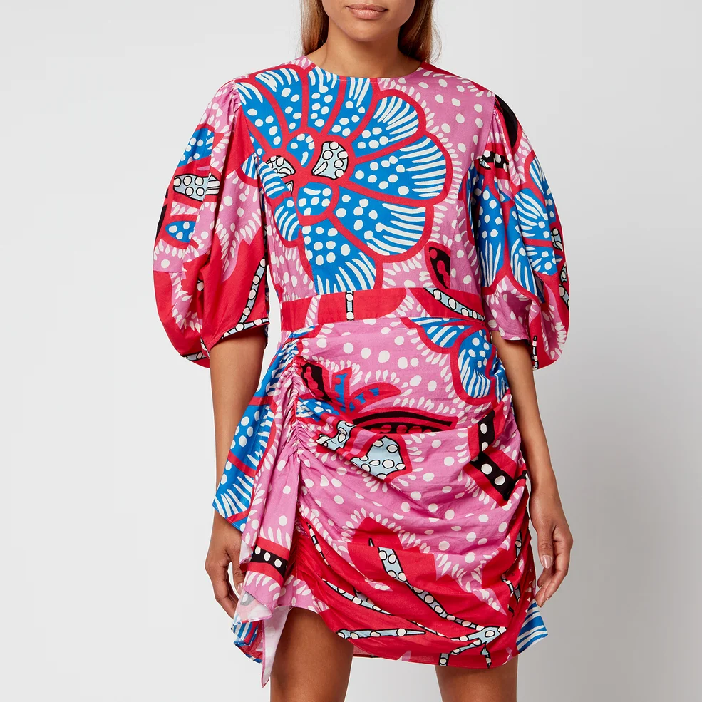 Rhode Women's Pia Dress - Red Psychedelic Flower Image 1