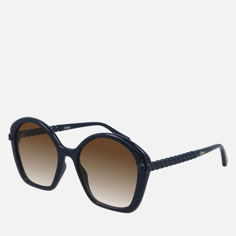 Chloé Women's Billie Recycable Acetate Sunglasses - Blue/Brown Image 1