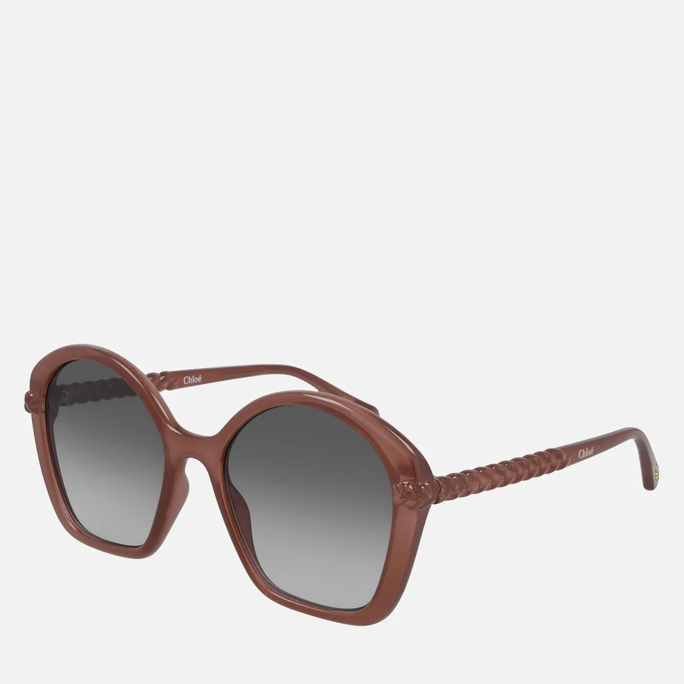 Chloé Women's Billie Recycable Acetate Sunglasses - Orange/Grey Image 1