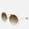 Chloé Women's Carlina Oversized Round Sunglasses - Gold/Brown - Image 1