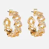 Crystal Haze Women's Mexican Chain Hoops - Gold - Image 1