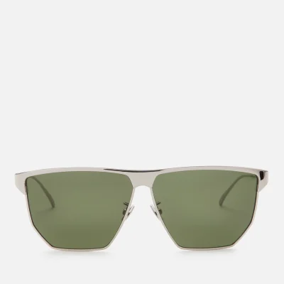 Bottega Veneta Men's Metal Sunglasses - Silver/Green