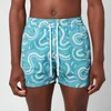 Frescobol Carioca Men's Duna Sports Shorts - Amber/Green Lagoon - Image 1