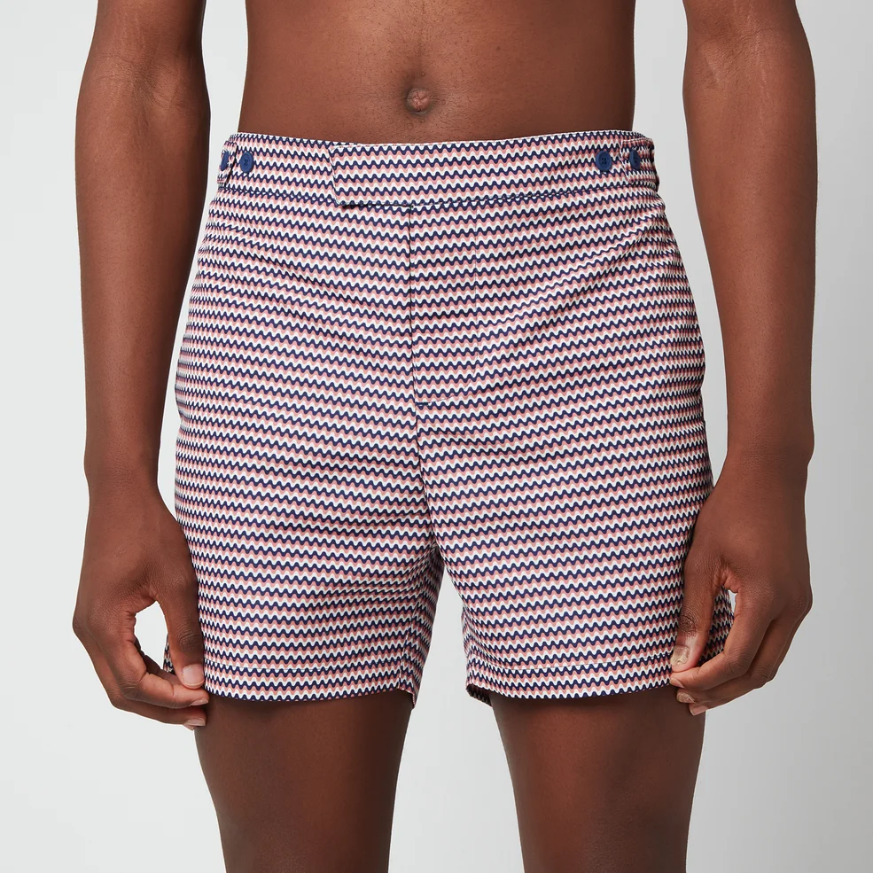 Frescobol Carioca Men's Copacabana Tailored Shorts - Navy/Terracota/Offwhite Image 1