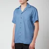 Frescobol Carioca Men's Thomas Tencel Short Sleeve Shirt - Slate Blue - Image 1