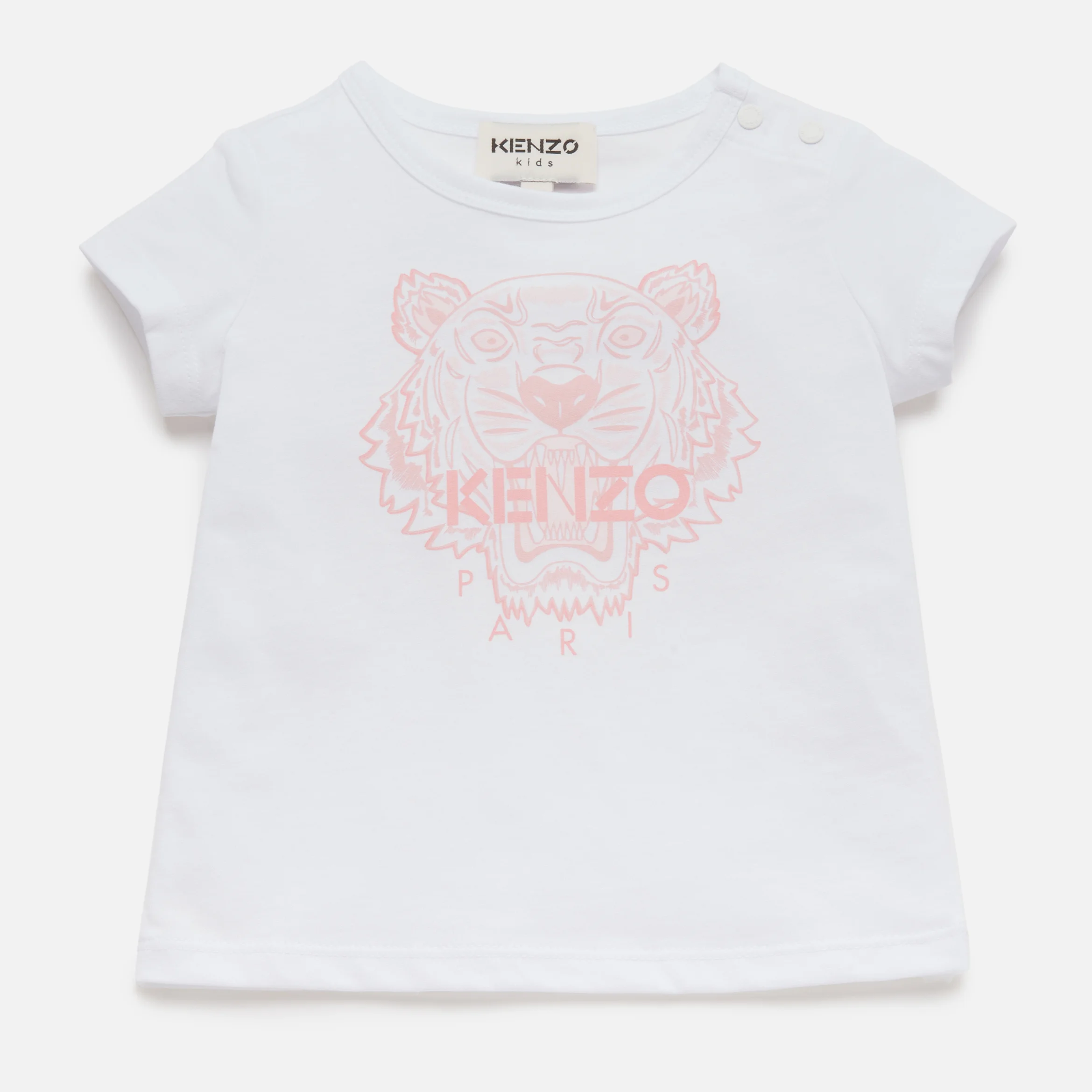 KENZO Toddlers' Tiger T-Shirt - Pink/Optic White Image 1