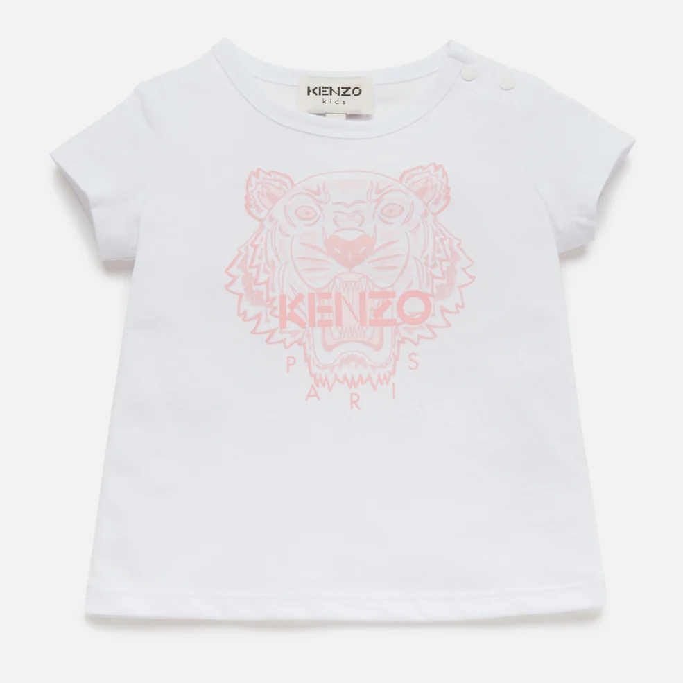 KENZO Toddlers' Tiger T-Shirt - Pink/Optic White Image 1