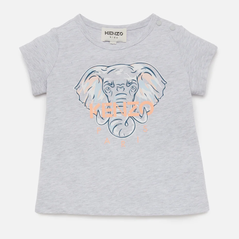 KENZO Toddlers' Elephant T-Shirt - Light Marl Grey Image 1