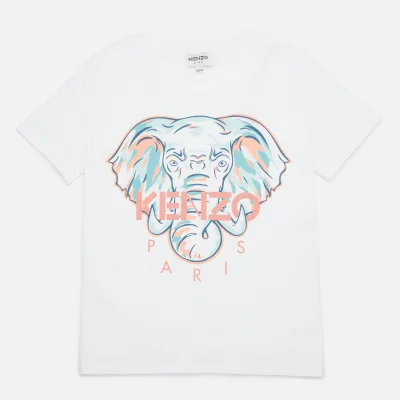 KENZO Girls' Elephant T-Shirt - Optic White