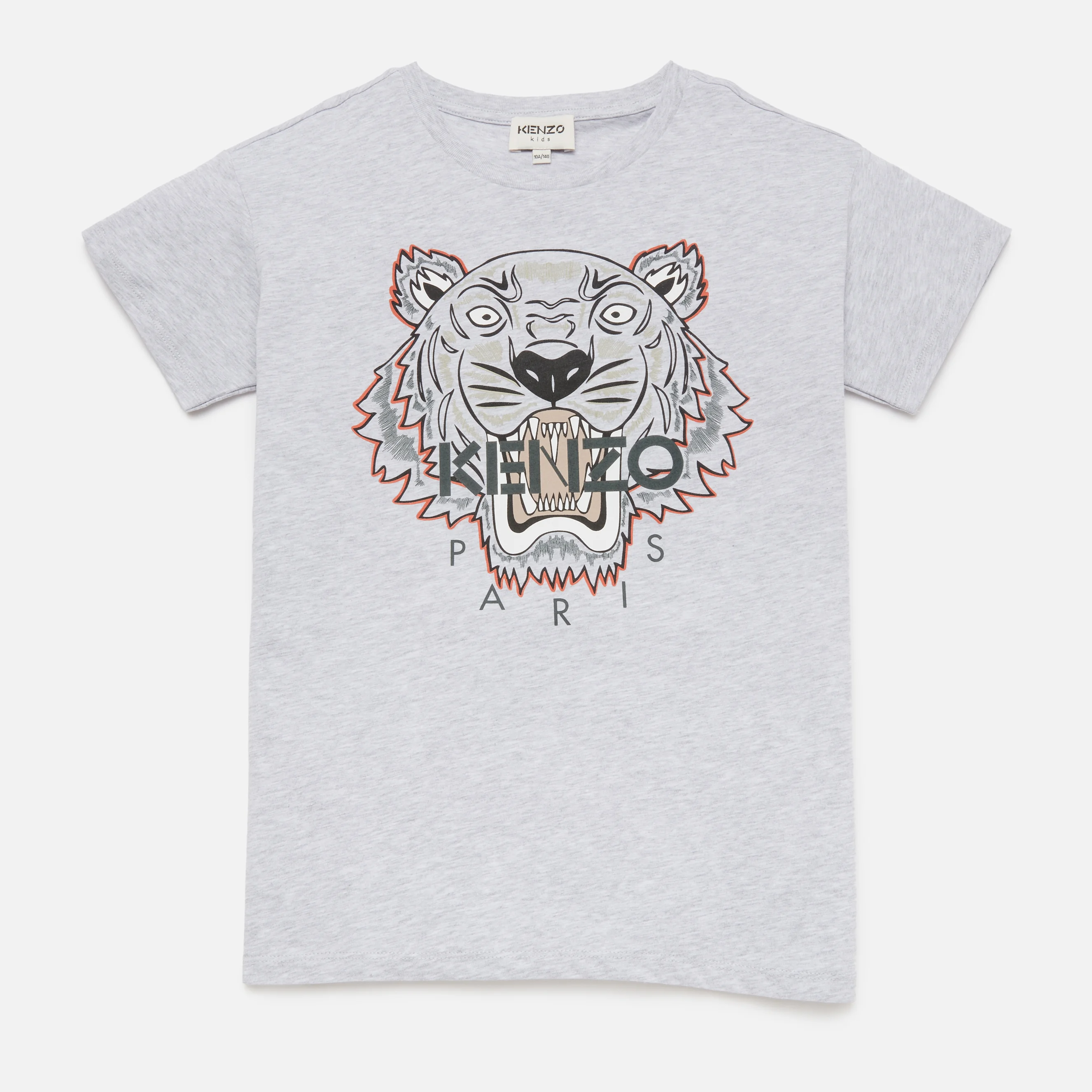 KENZO Boys' Tiger T-Shirt - Light Marl Grey Image 1