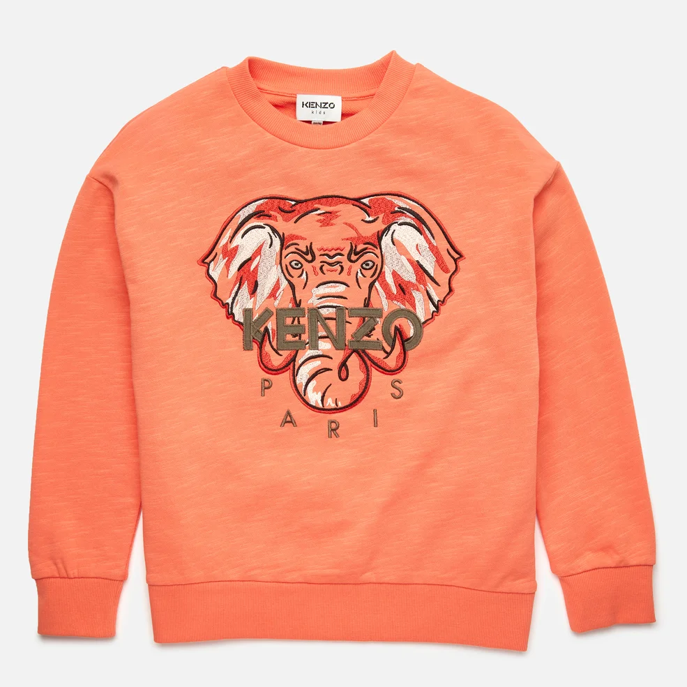 KENZO Boys' Elephant Sweatshirt - Orange Image 1