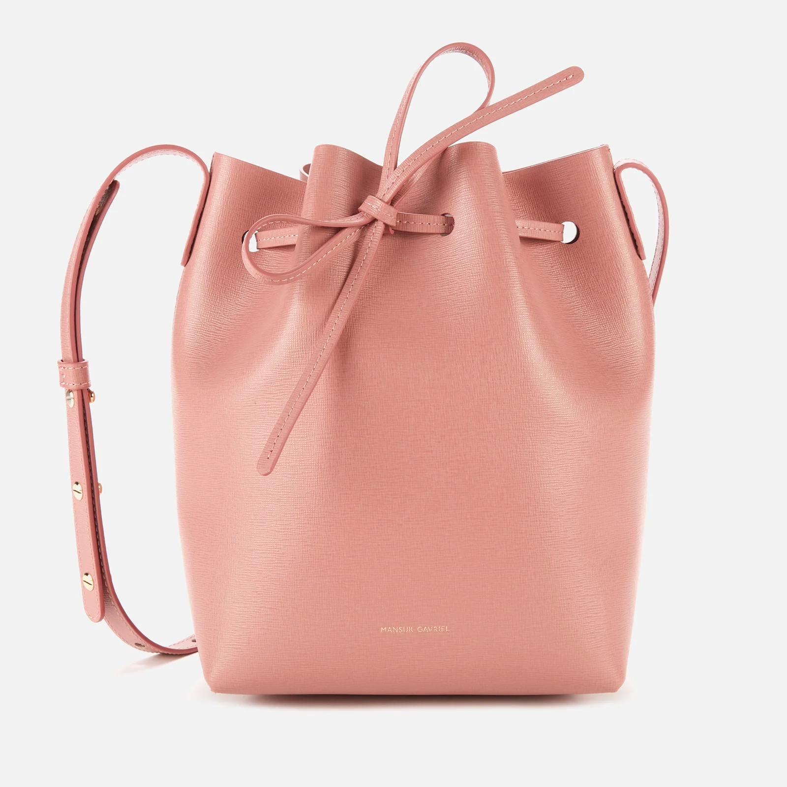 Mansur Gavriel Women's Mini Bucket In Saffiano Bag - Pink Image 1