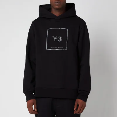Y-3 Men's Square Label Graphic Hoodie - Black