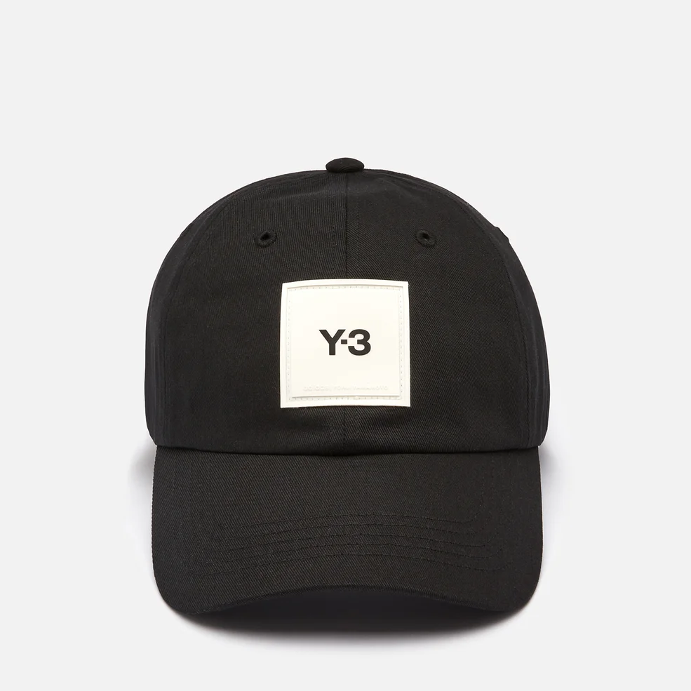 Y-3 Men's Square Label Cap - Black Image 1
