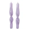 Broste Copenhagen Twisted Candles - Set of 2 - Purple - Image 1