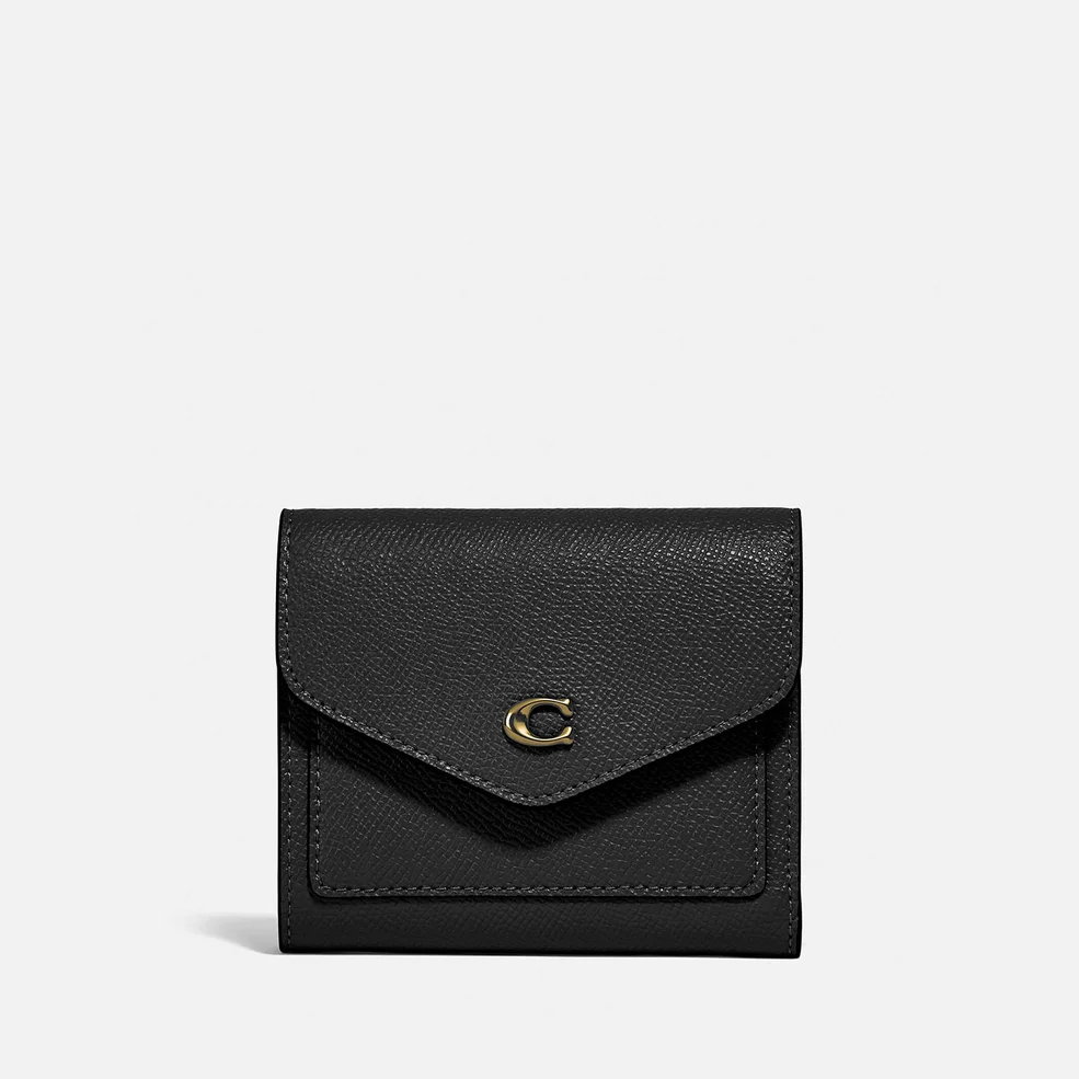 Coach Crossgrain Leather Small Wallet - Black Image 1