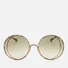Chloé Women's Hannah Round Sunglasses - Gold/Green - Image 1