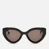 Balenciaga Women's Cat Eye Acetate Sunglasses - Black/Grey - Image 1