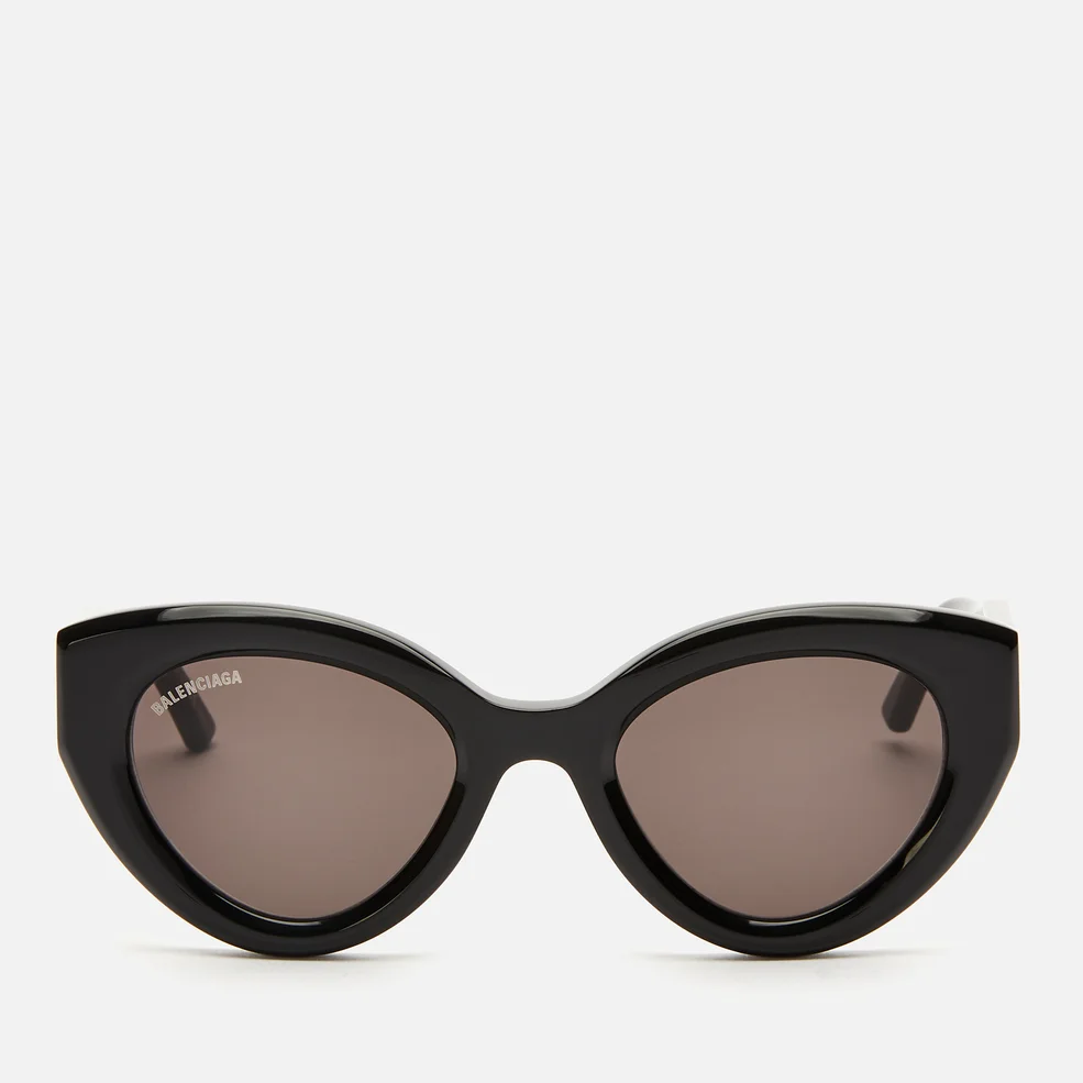 Balenciaga Women's Cat Eye Acetate Sunglasses - Black/Grey Image 1