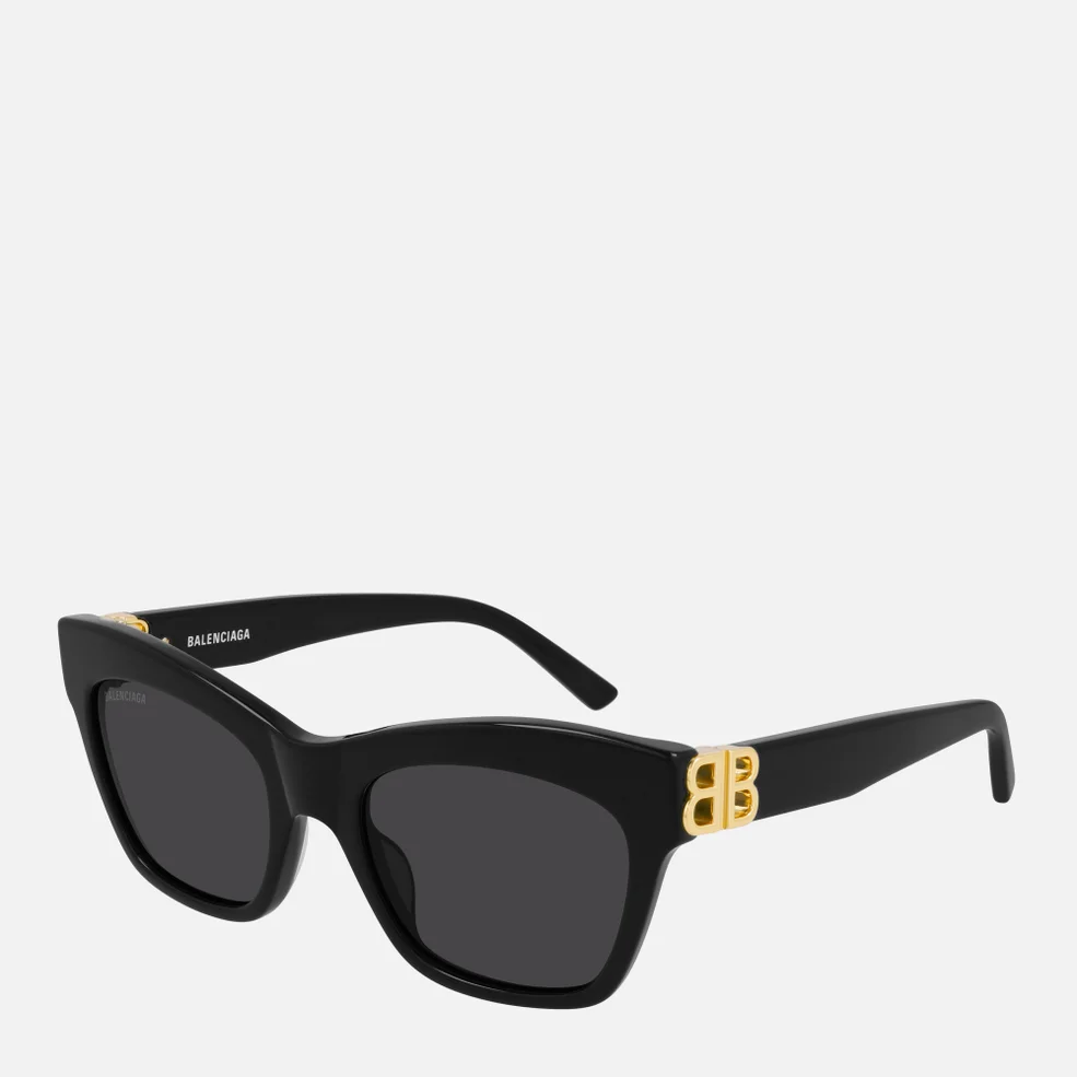 Balenciaga Women's - Cat Eye Acetate Sunglasses - Black/Gold Image 1