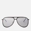 Saint Laurent Women's Classic Aviator Sunglasses - Black/Silver - Image 1