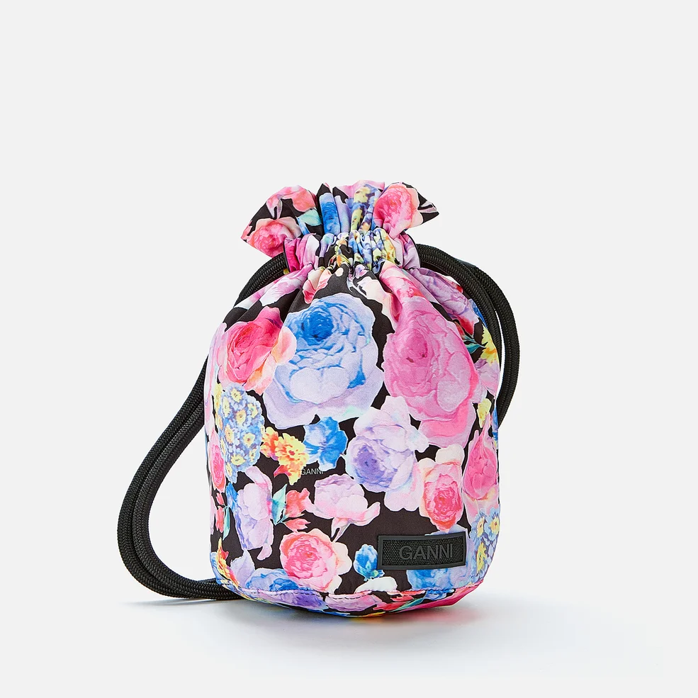 Ganni Women's Floral Recycled Tech Bag - Multi Colour Image 1