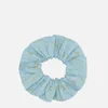 Ganni Women's Floral Print Cotton Scrunchie - Corydalis Blue - Image 1
