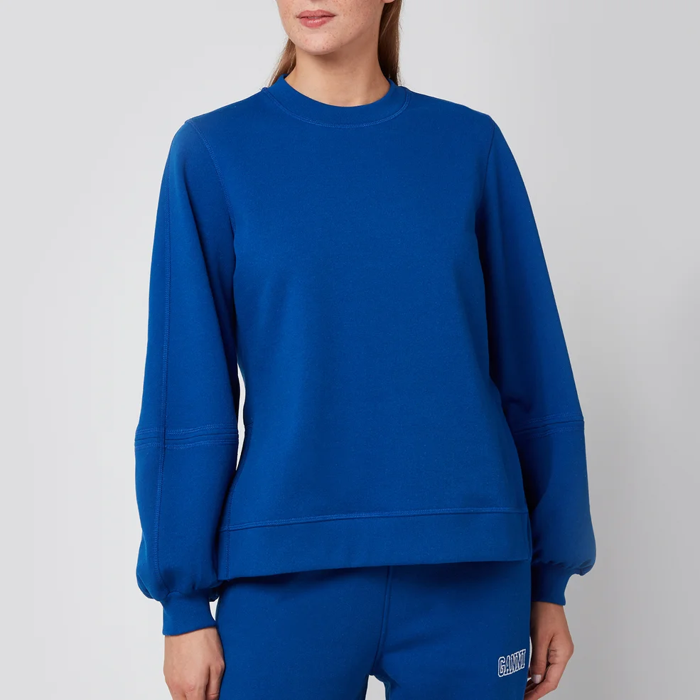 Ganni Women's Puff Sleeve Sweatshirt - Daphine Image 1