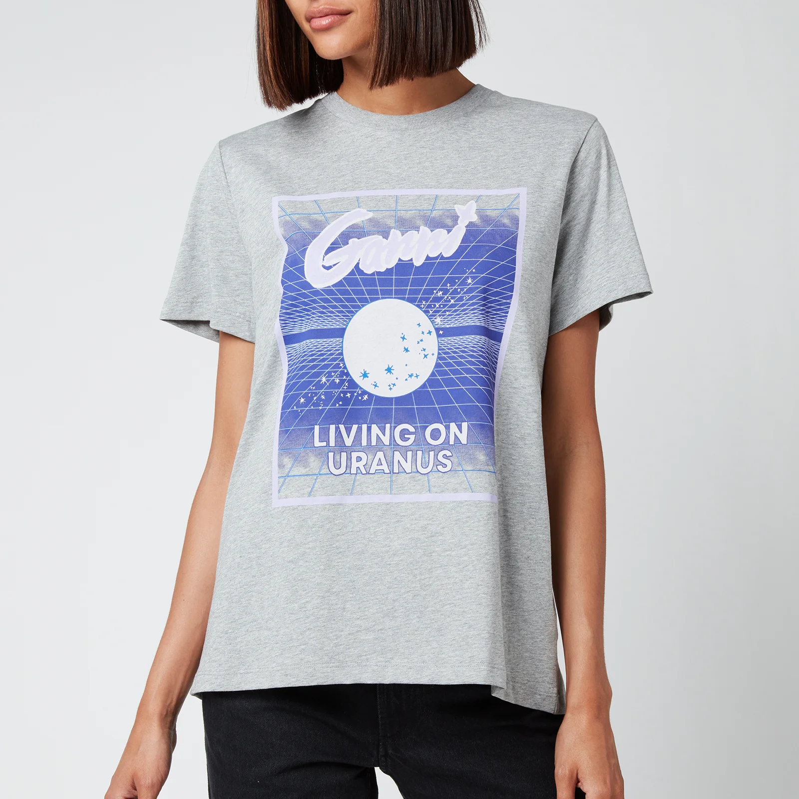 Ganni Women's Living On Uranus T-Shirt - Paloma Melange Image 1