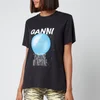 Ganni Women's Floating On Neptune T-Shirt - Phantom - Image 1