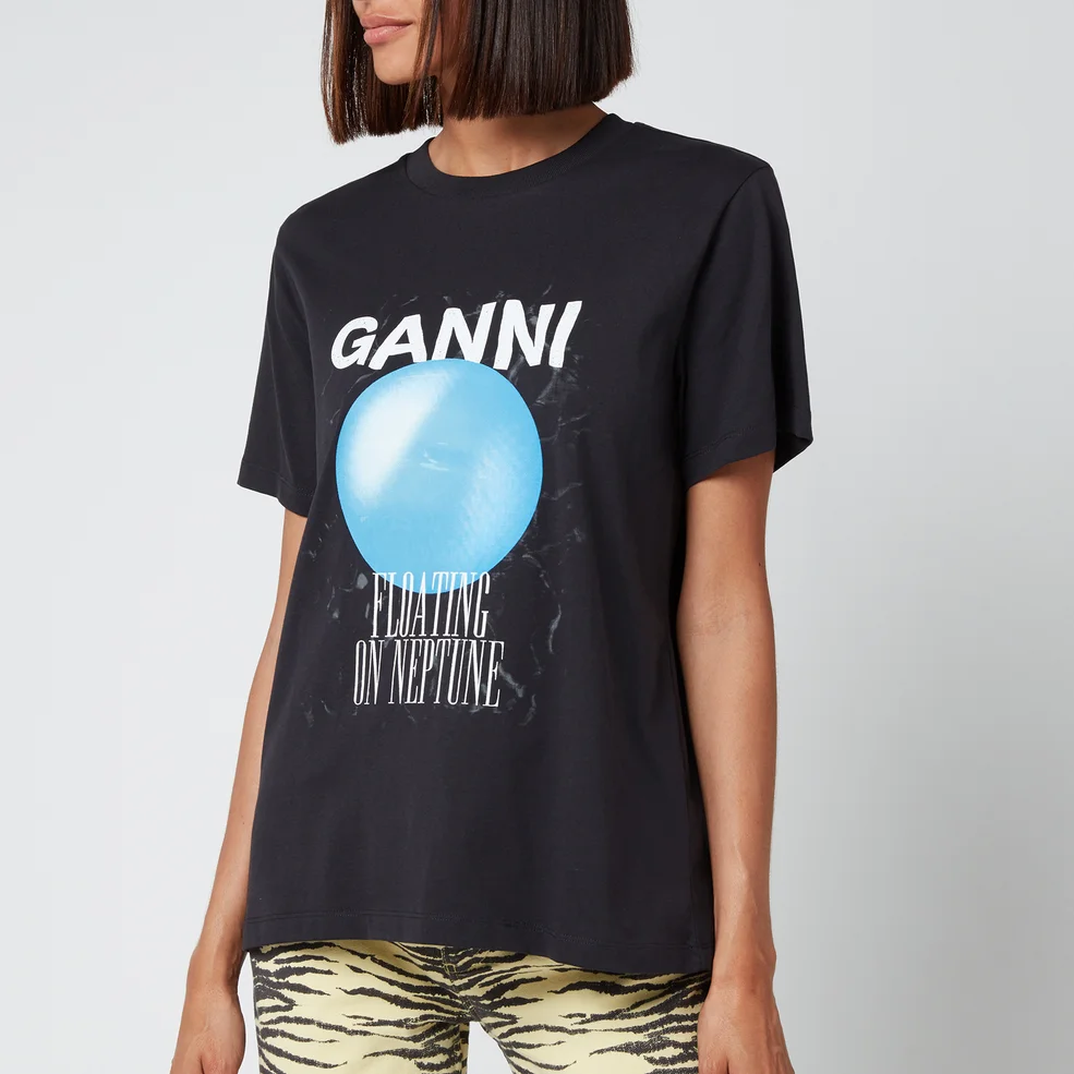Ganni Women's Floating On Neptune T-Shirt - Phantom Image 1