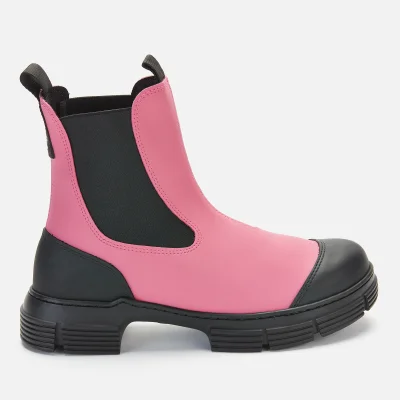 Ganni Women's Recycled Rubber Chelsea Boots - Shocking Pink