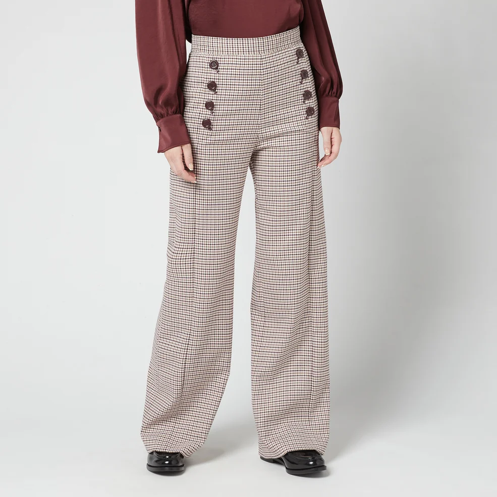 See By Chloé Women's Check Tailoring Trousers - Multicolor Image 1