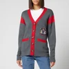 See by Chloé Women's Recycled Wool Blend Knitted Cardigan - Grey Red - Image 1