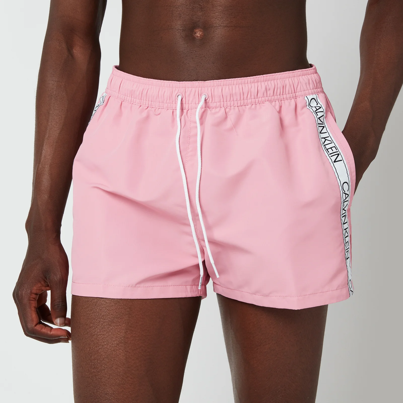 Calvin Klein Men's Short Drawstring Swim Shorts - Lovely Blush Image 1