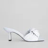 BY FAR Women's Lana Gloss Leather Mid Heel Mules - White - Image 1