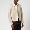 Ferragamo Men's Perforated Leather Jacket - Gull Grey - Image 1