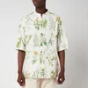 Ferragamo Men's Short Sleeve Print Shirt - Green - Image 1