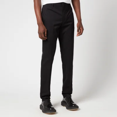 Ferragamo Men's Slim Fit Gabardine Trousers - Black