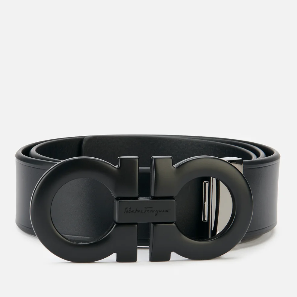 Ferragamo Men's Adjustable Gancini Belt - Black Image 1