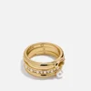 Coach Women's Classic Pearl Ring Set - Gold - Image 1