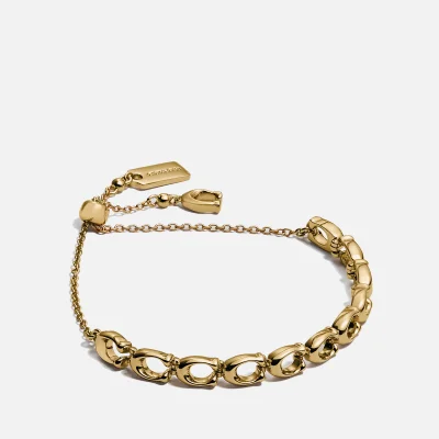 Coach Women's C Chain Link Frienship Slider Bracelet - Gold