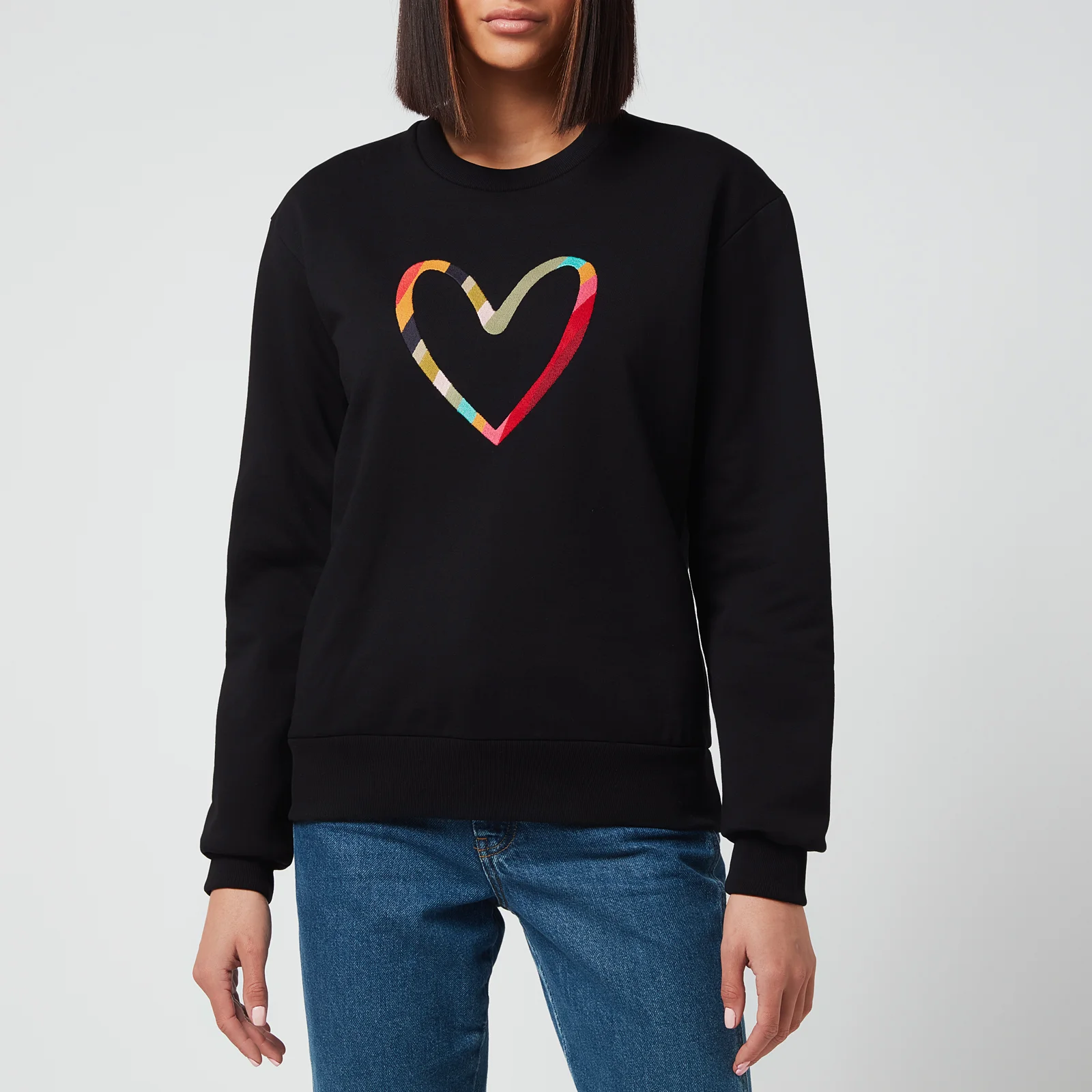 PS Paul Smith Women's Swirl Heart Print Sweatshirt - Black Image 1