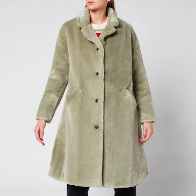 PS Paul Smith Women's Faux Fur Coat - Green