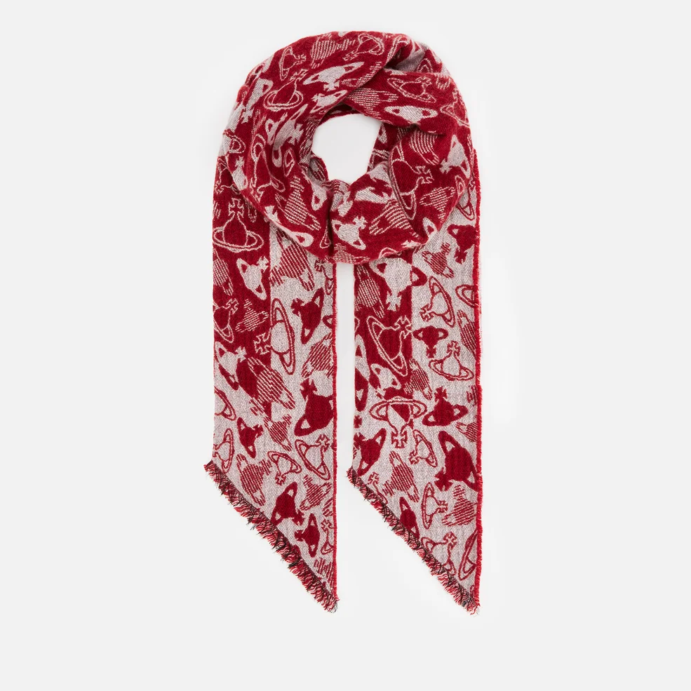 Vivienne Westwood Women's Two Point Silhouette Orb Scarf 31X226 - Red Image 1