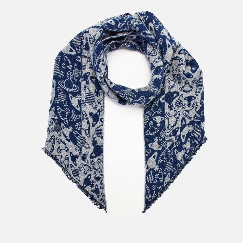 Vivienne Westwood Women's Two Point Silhouette Orb Scarf - Night Blue Image 1